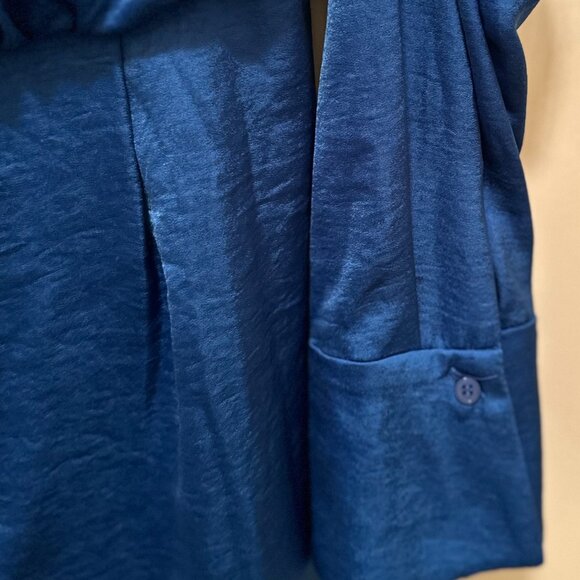 BCBG Royal Blue Collared Button Front Dress – Size M - Picture 3 of 8